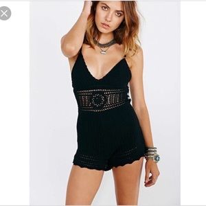 Kimchi Blue Crochet Romper